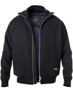 A|X ARMANI EXCHANGE Men's Wool Mix Zip Up Jacket